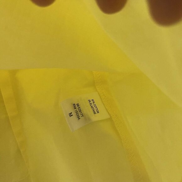 Etophe Studios Yellow puffer sleeve cropped tie front blouse top medium - Picture 4 of 5